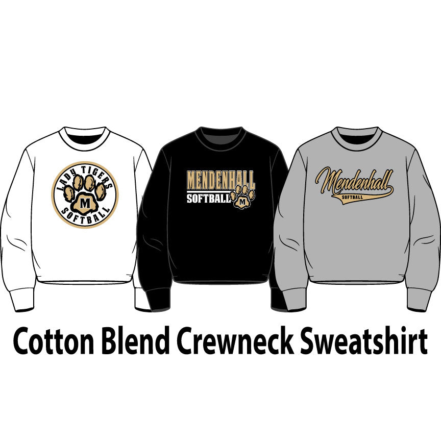 Cotton Blend Crewneck Sweatshirt