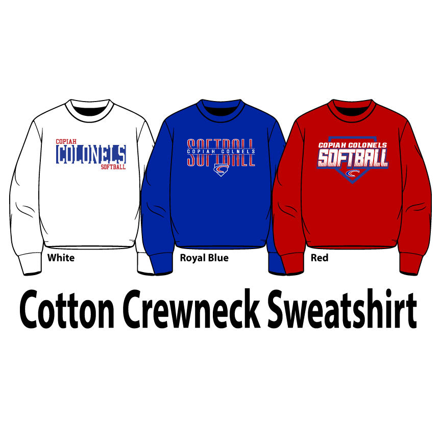 Cotton Blend Crewneck Sweatshirt