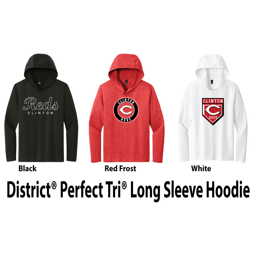 District Tri-Blend Long Sleeve TShirt Hoodie