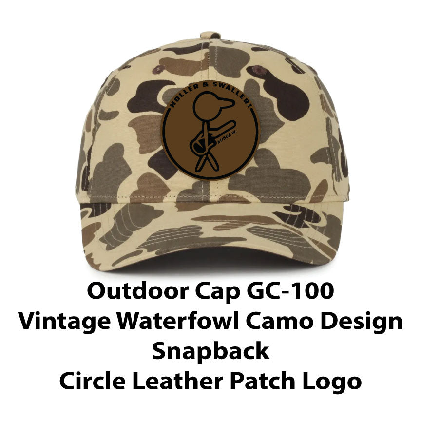 Duck Camo Leather Patch Hat