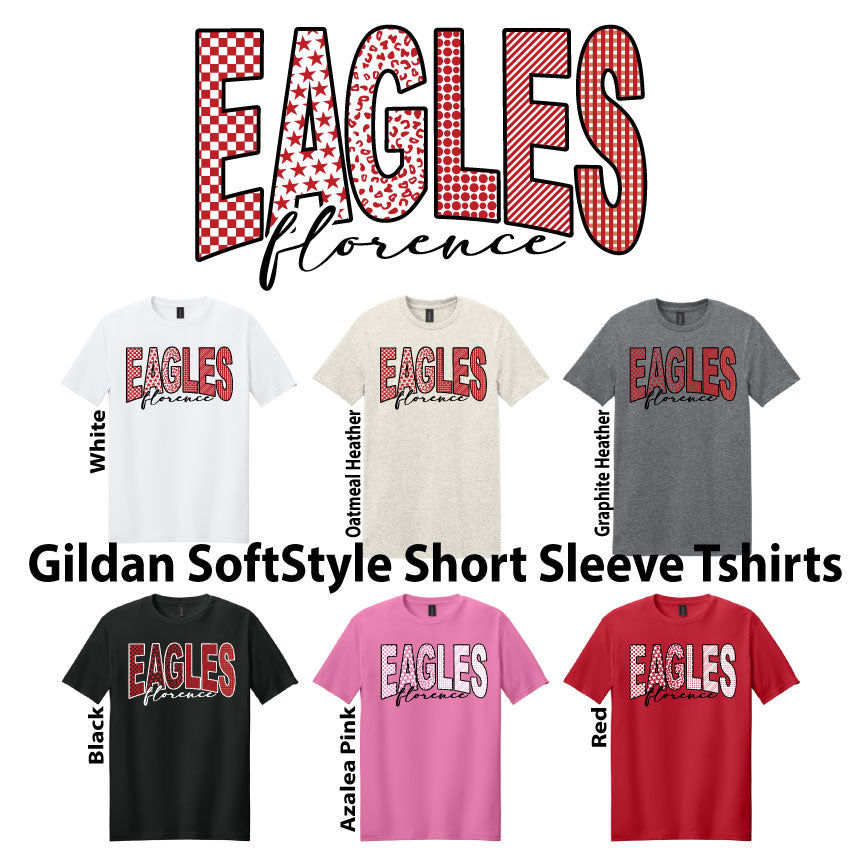 Cotton SS - Eagles with Shapes In Letters Logo