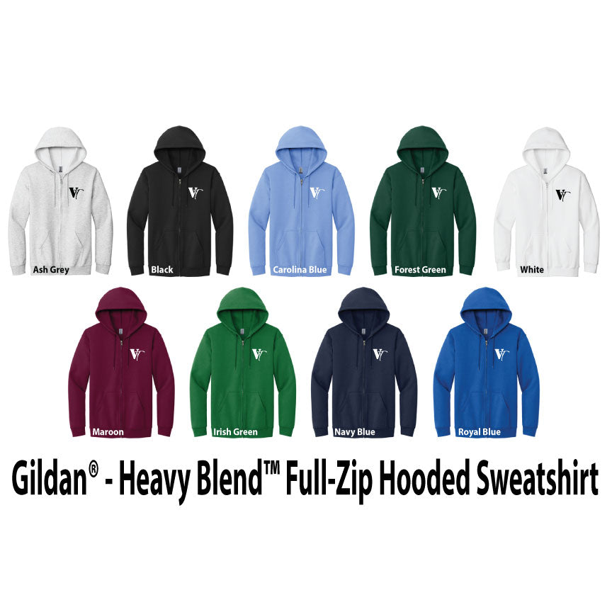 Cotton Blend Full Zip Sweatshirt