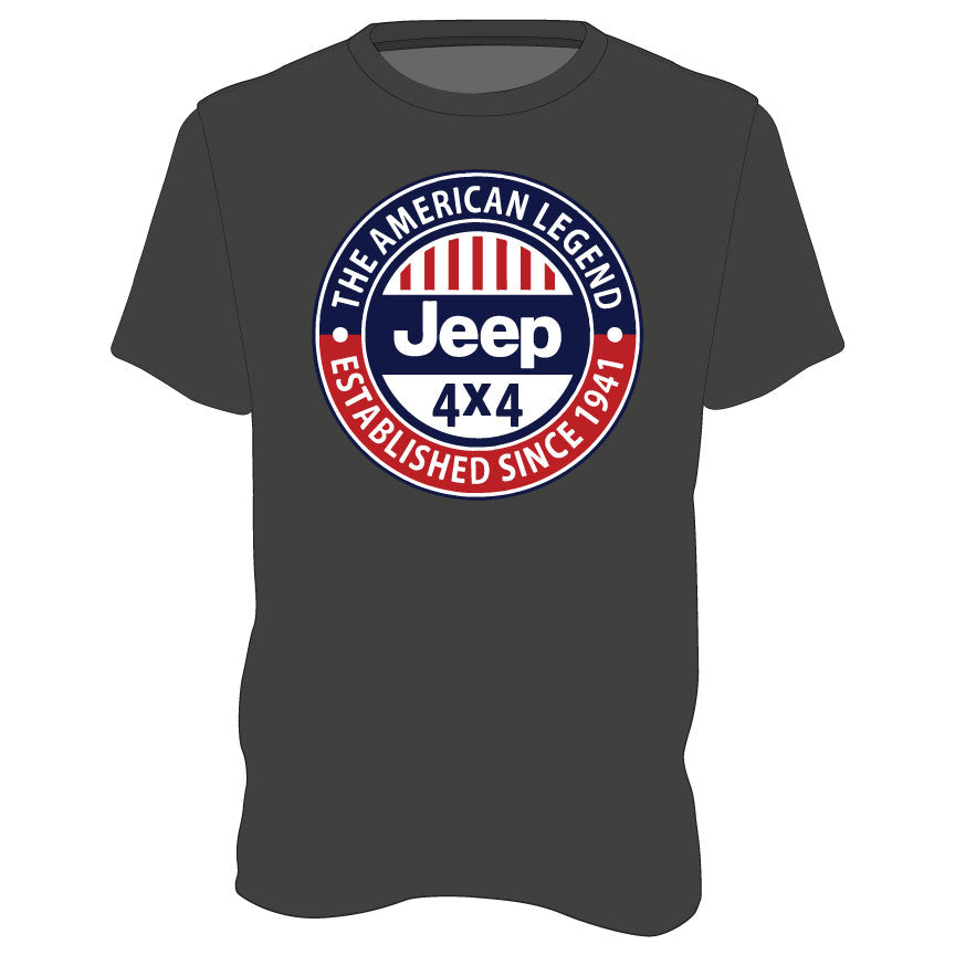 Graphite Jeep Circle Short Sleeve Shirt
