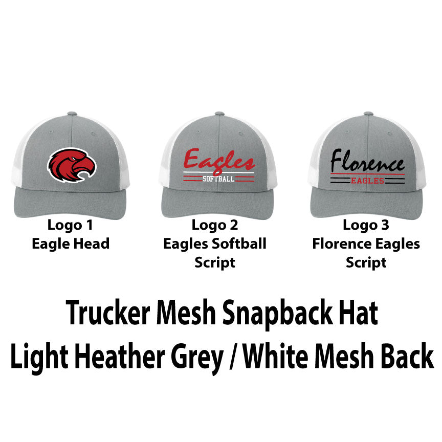 Grey Trucker Mesh Snapback Hat