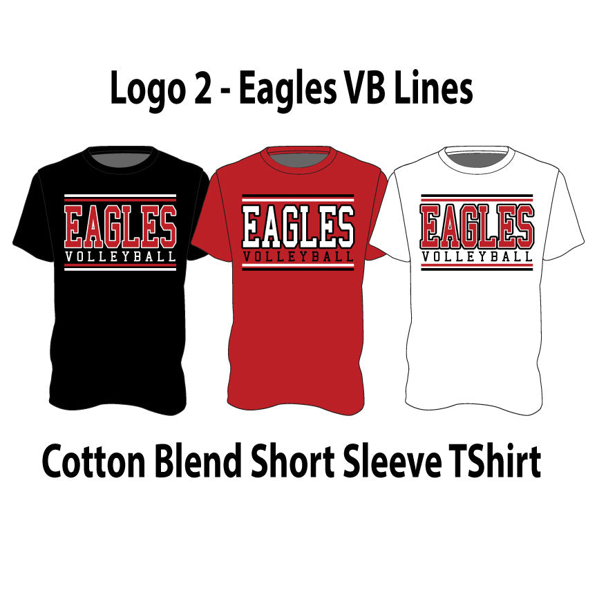 Logo 2 - Eagles Volleyball Lines - Cotton Blend SS