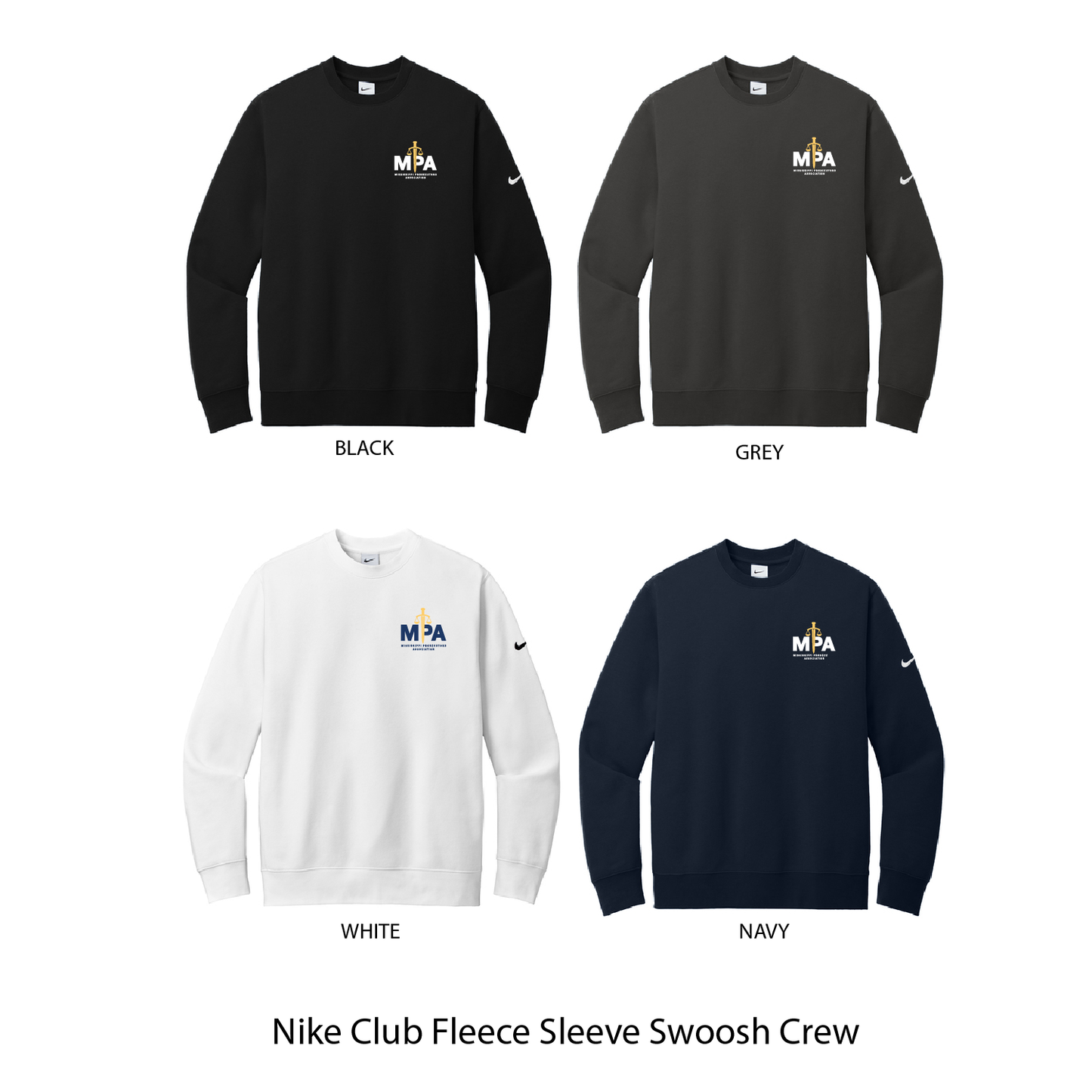 Nike Club Fleece Sleeve Swoosh Crew