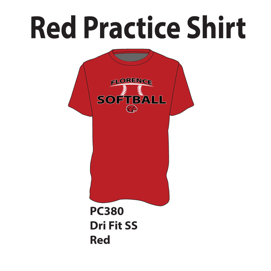 Red Dri Fit PRACTICE Shirt