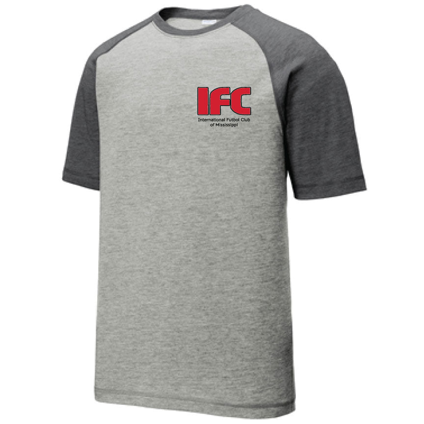 Tri Blend TShirt - Light Grey Heather / Dark Grey Heather Sleeves
