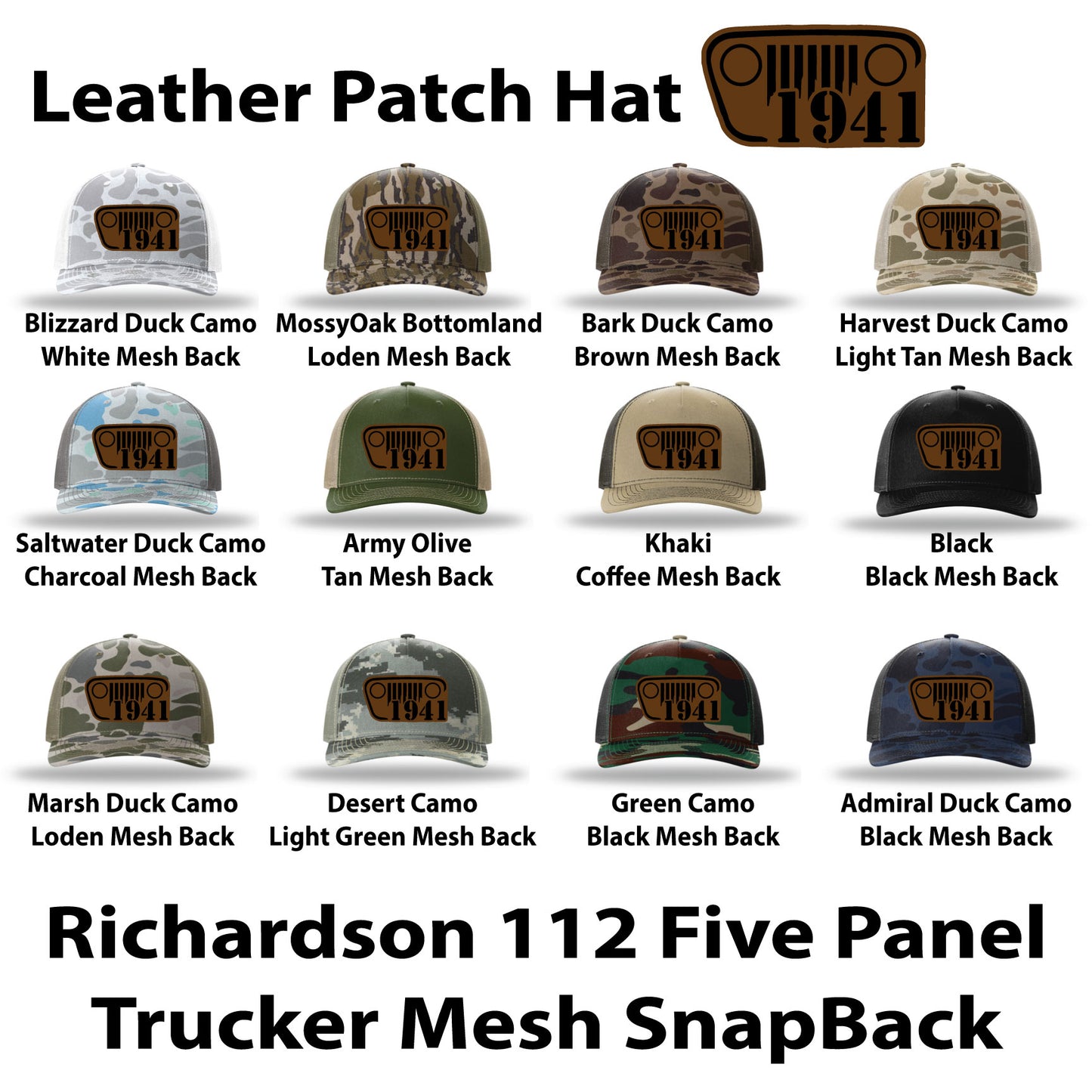 Richardson 112 Five Panel Trucker Mesh Snap Back