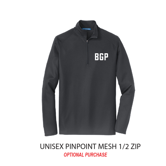 Unisex Pinpoint Mesh 1/2 Zip