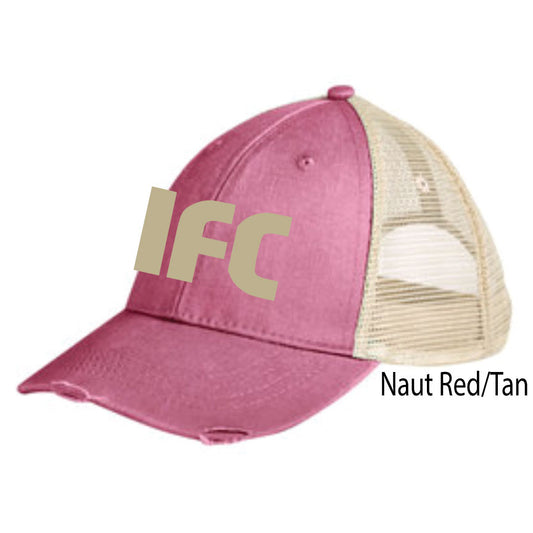 Adams Distressed Ollie Cap - Naut Red/Tan