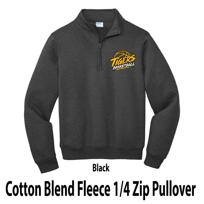 BLACK Fleece 1/4 Zip Pullover