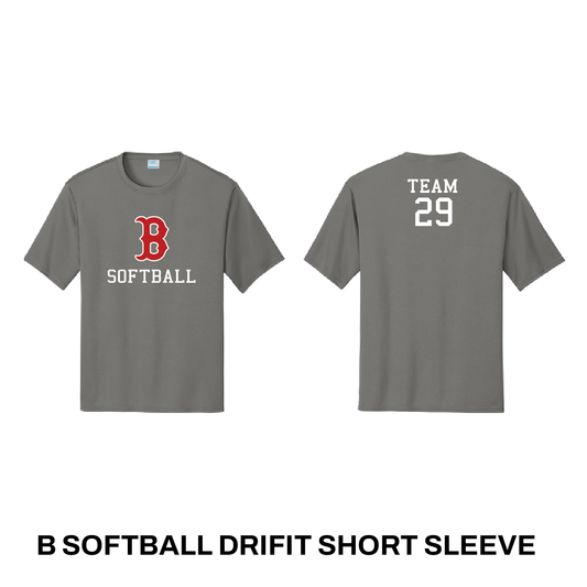 B SOFTBALL DRIFIT SHORT SLEEVE SHIRT