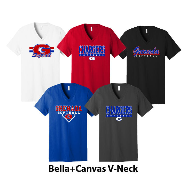 Bella+Canvas V-Neck Short Sleeve T-Shirt