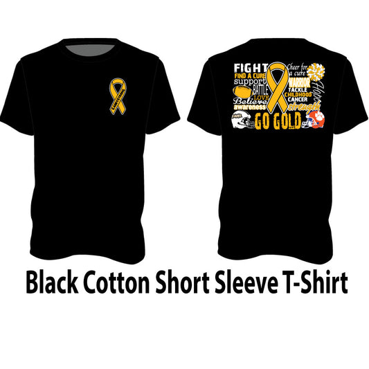 BLACK Cotton Short Sleeve TShirt