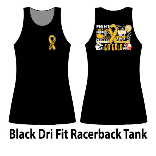 BLACK Dri Fit Ladies Cut Racerback Tank Top