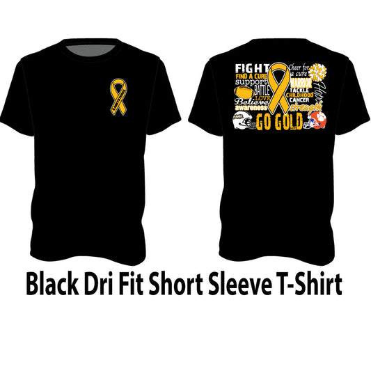 BLACK Dri fit Short Sleeve TShirt