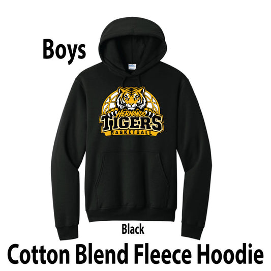 BOYS - BLACK Cotton Blend Fleece Hoodie