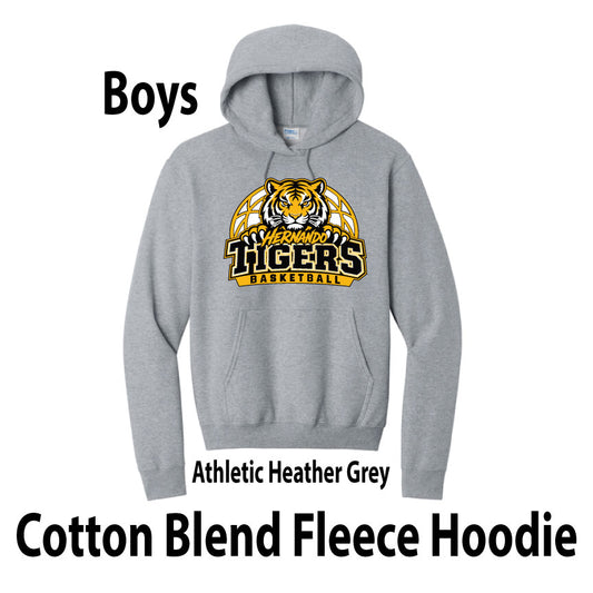 BOYS - GREY Cotton Blend Fleece Hoodie