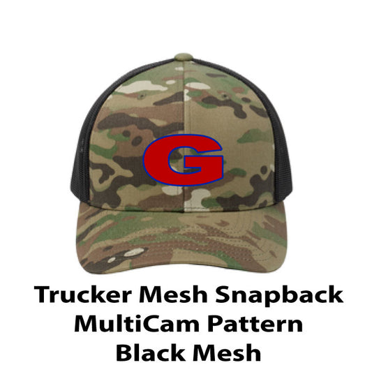 Trucker Mesh Snapback Hat - Multicam Camo