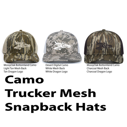 Camo Trucker Mesh Snapback Hats