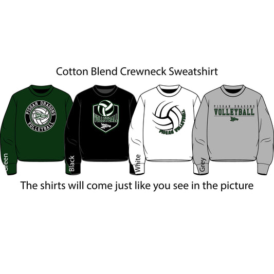 Cotton Blend Crewneck Sweatshirt