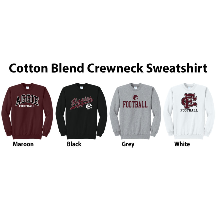 Cotton Blend Crewneck Sweatshirt