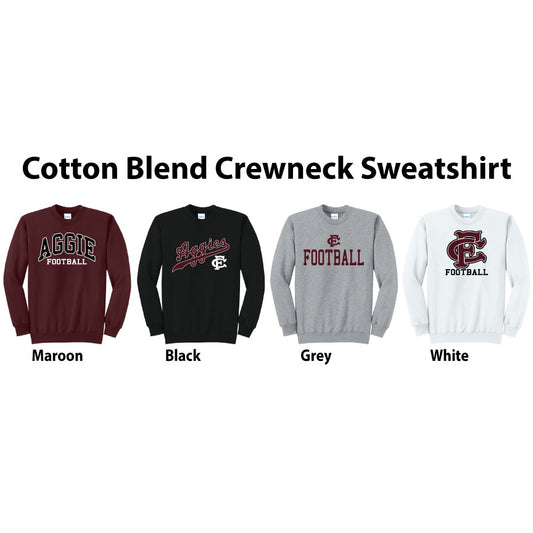 Cotton Blend Crewneck Sweatshirt