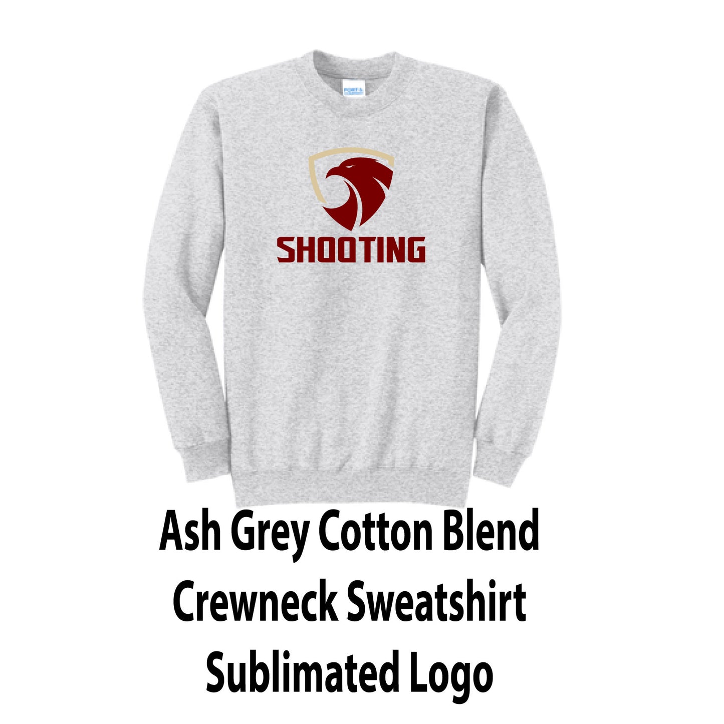 Ash Grey Cotton Blend Crewneck Sweatshirt