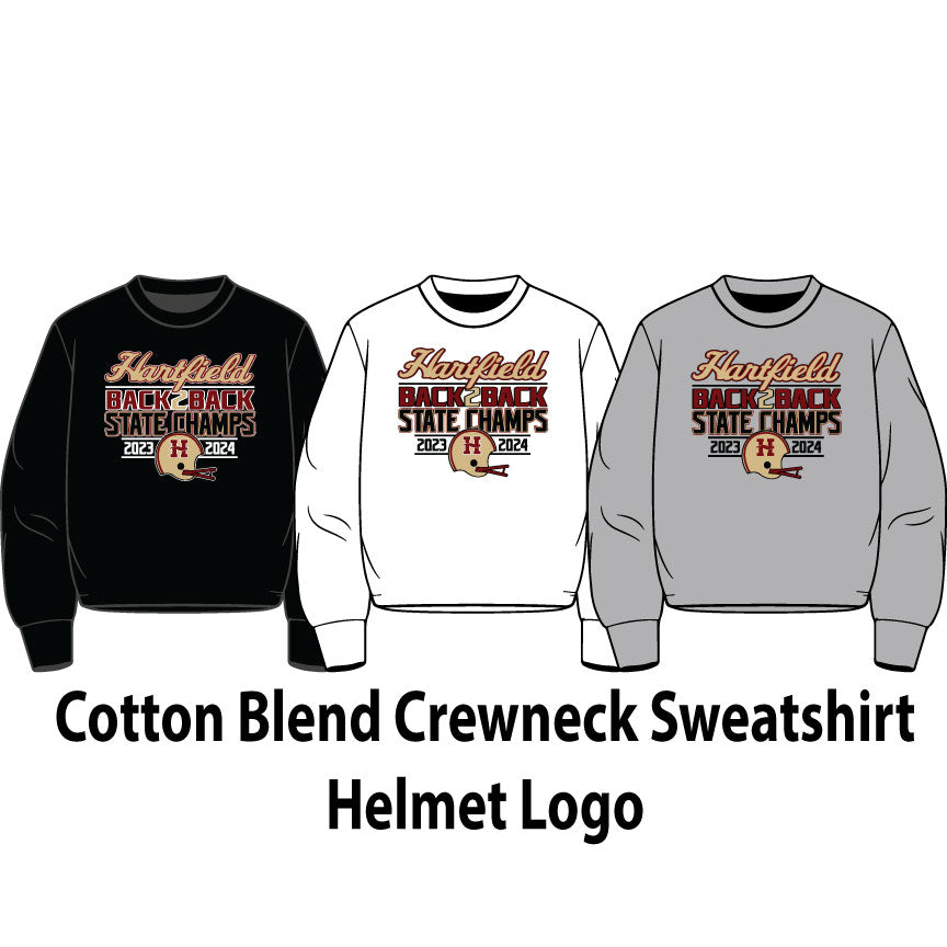 Cotton Blend Crewneck Sweatshirt - Helmet Logo