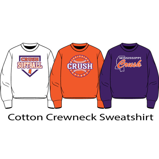 Cotton Blend Crewneck Sweatshirt