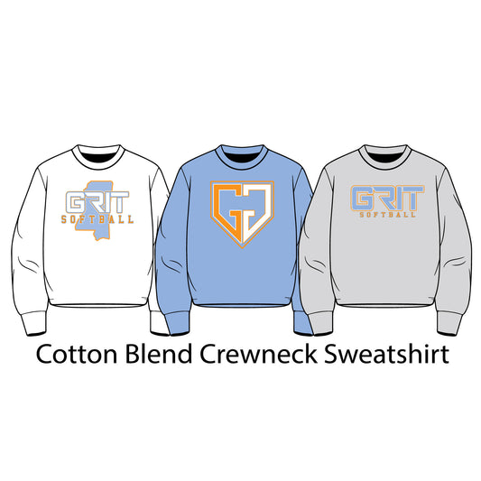 Cotton Blend Crewneck Sweatshirt