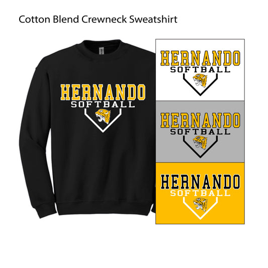 Cotton Blend Crewneck Sweatshirt