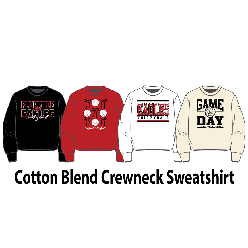 Cotton Blend Crewneck Sweatshirt