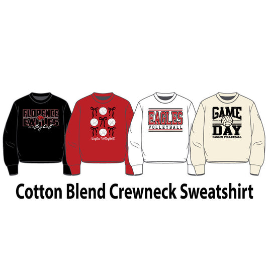 Cotton Blend Crewneck Sweatshirt