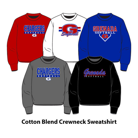 Cotton Blend Crewneck Sweatshirt