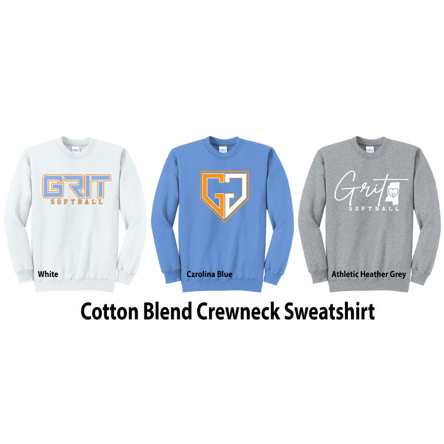 Cotton Blend Crewneck Sweatshirt