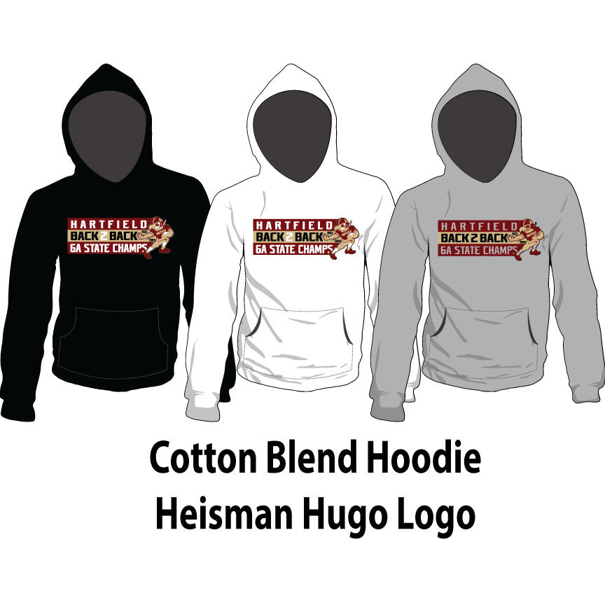 Cotton Blend Hoodie - Heisman Hugo Logo