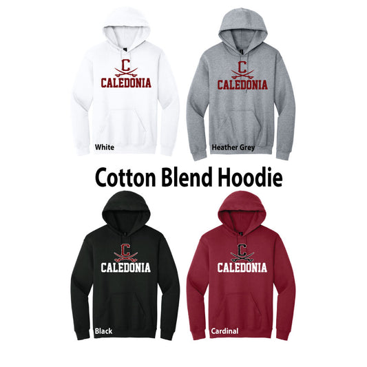 Cotton Blend Hoodie / C Cross Swords Caledonia Block Logo