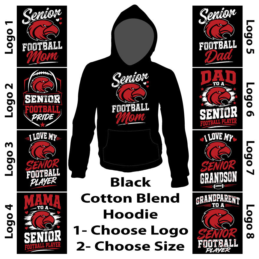Family Shirts - Black Cotton Blend Hoodie