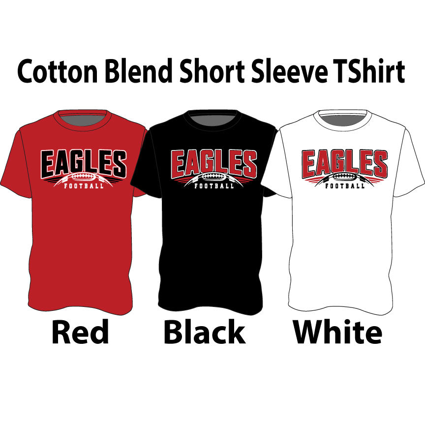 Curved Eagles Logo - Cotton Blend Short Sleeve TShirt