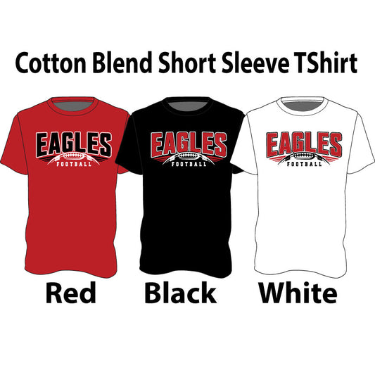 Curved Eagles Logo - Cotton Blend Short Sleeve TShirt