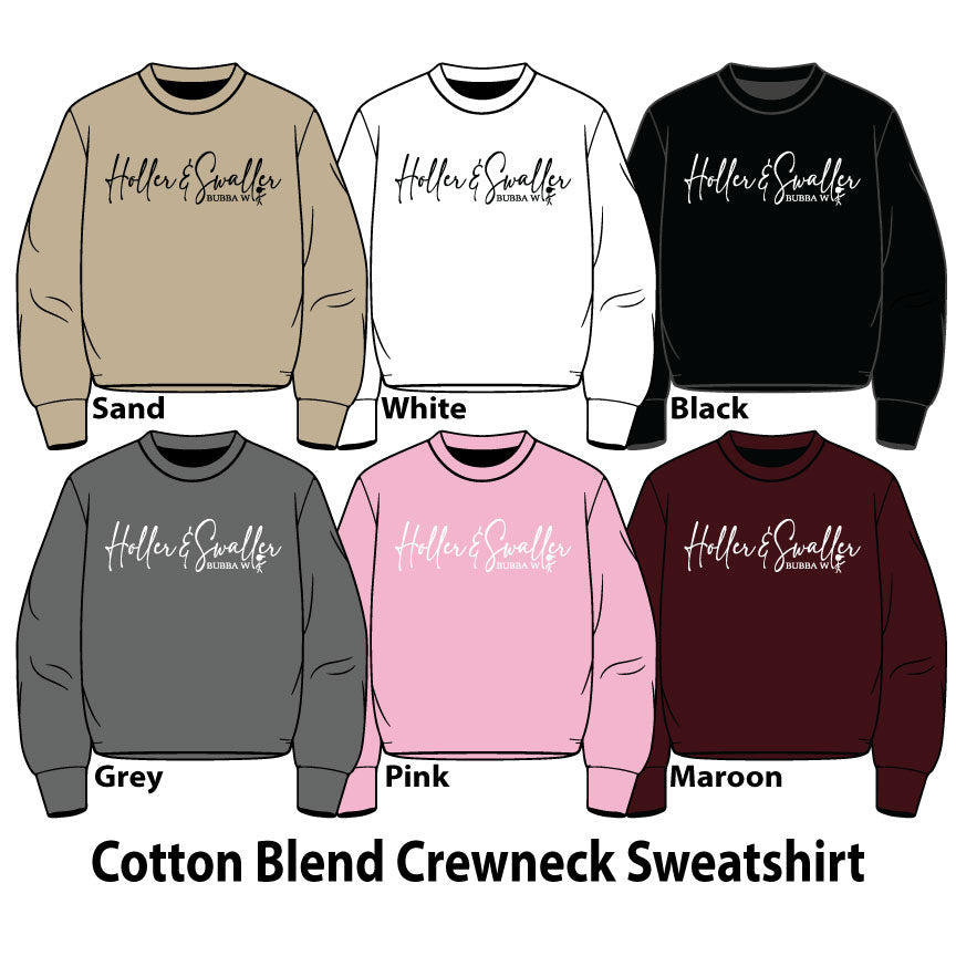 Cotton Blend Crewneck Sweatshirt