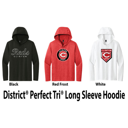District Tri-Blend Long Sleeve TShirt Hoodie