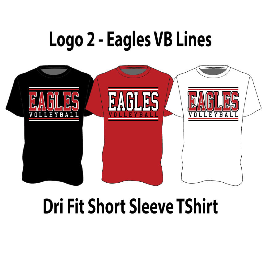 Logo 2 - Eagles Volleyball Lines - Dri Fit SS