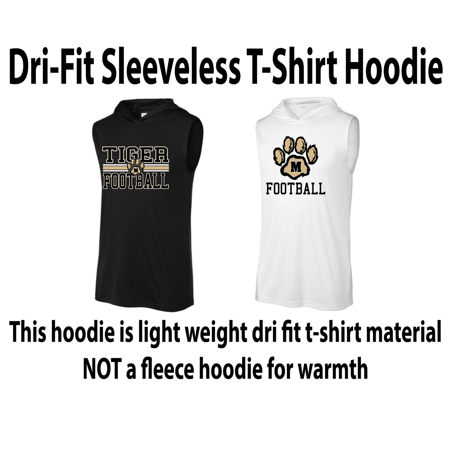 Dri Fit Sleeveless T-Shirt Hoodie