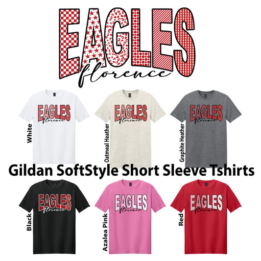 Cotton SS - Eagles with Shapes In Letters Logo