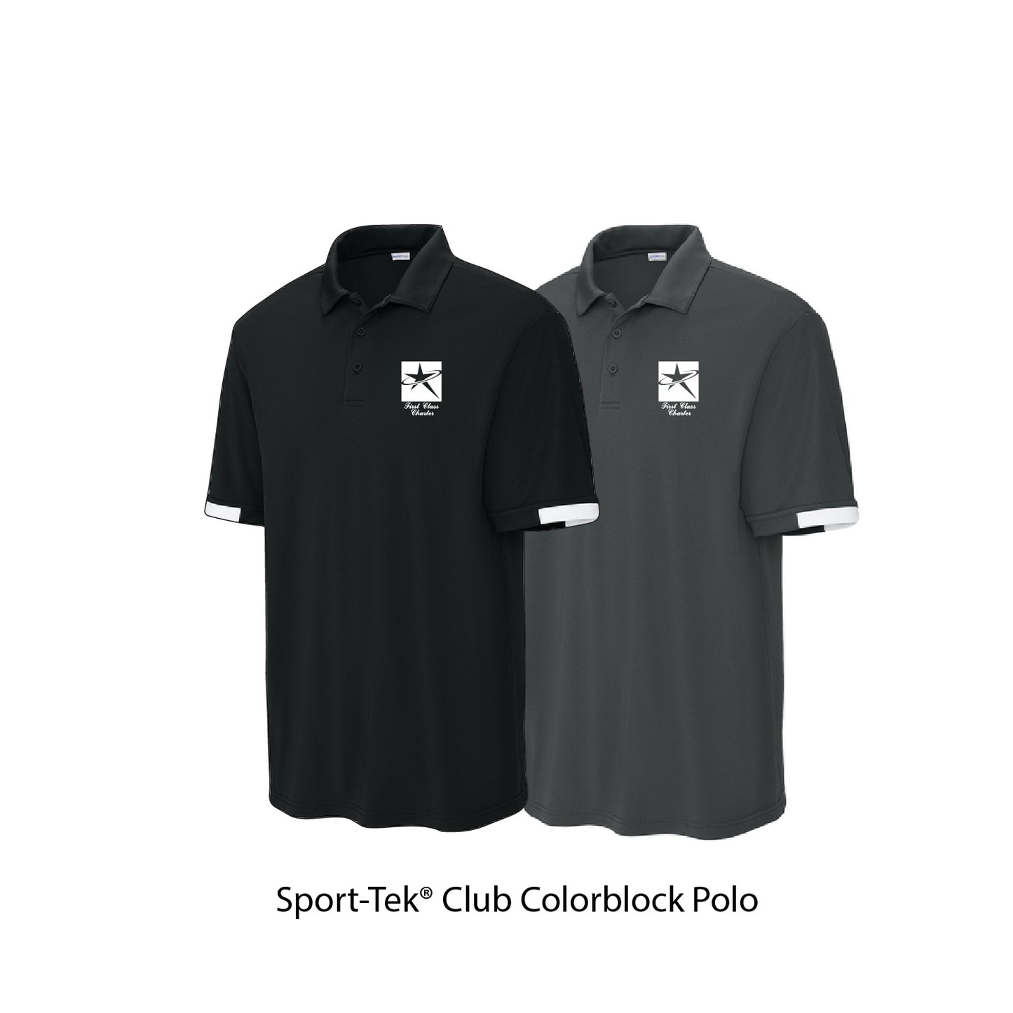 Sport-Tek® Club Colorblock Polo White