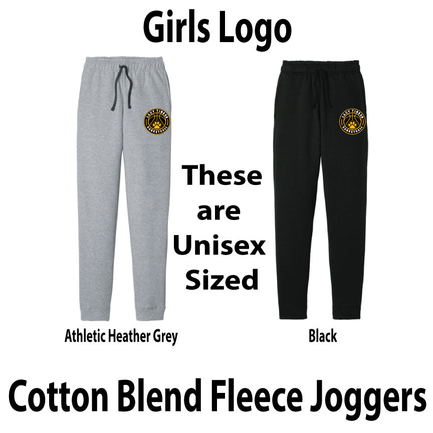 GIRLS -  Cotton Blend Fleece Joggers