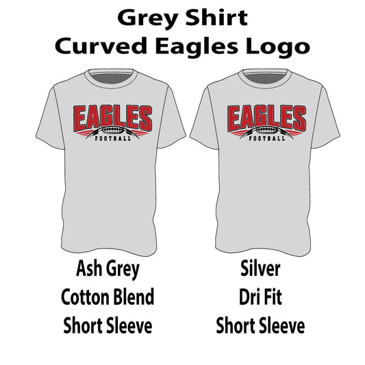 Grey Shirt - Curved Eagles Logo
